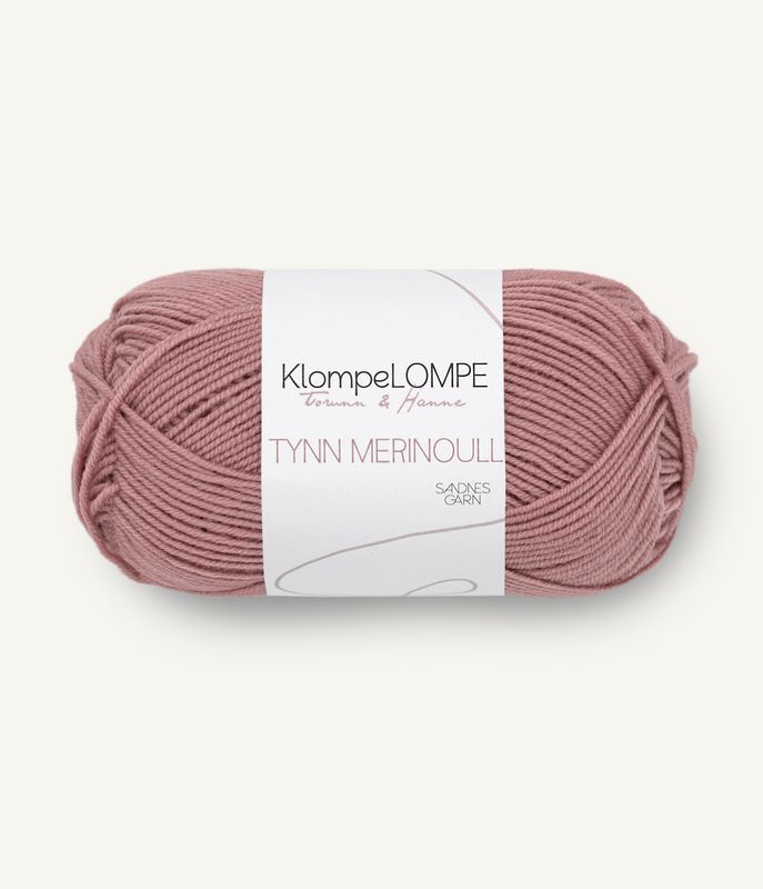 UT KlompeLOMPE Tynn Merinoull 4032 Pudderrosa